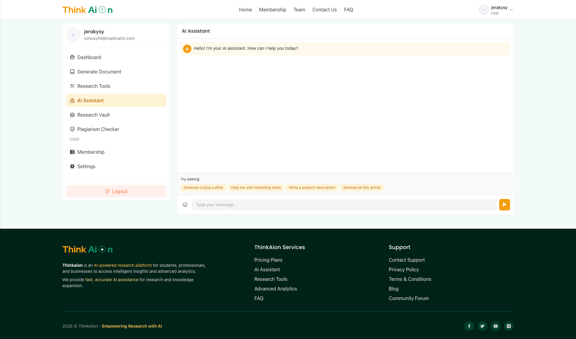 ThinkAion Dashboard