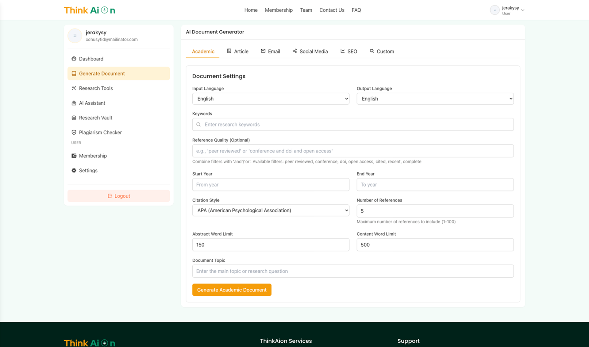 ThinkAion Dashboard