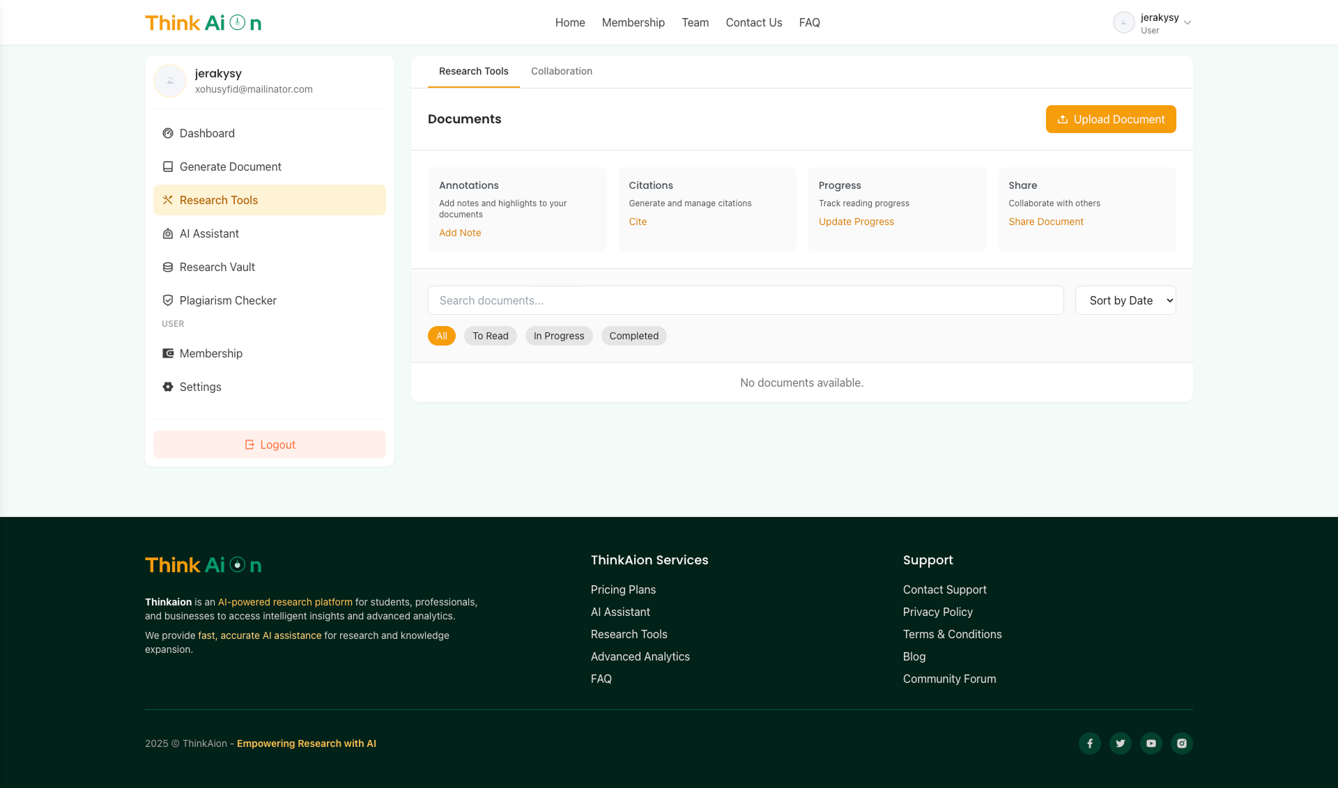 ThinkAion Dashboard